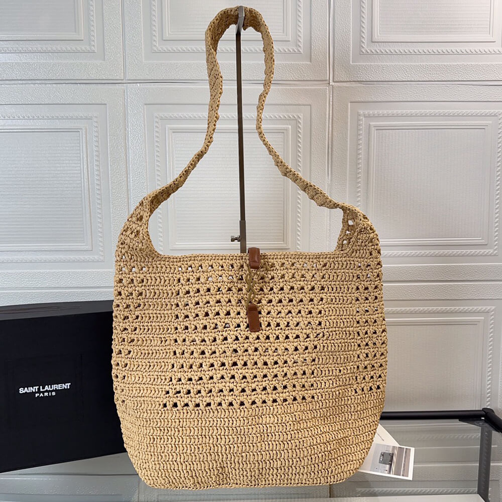 YSL Hobo Crochet bag in raffia and leather(HIGH-END GRADE)